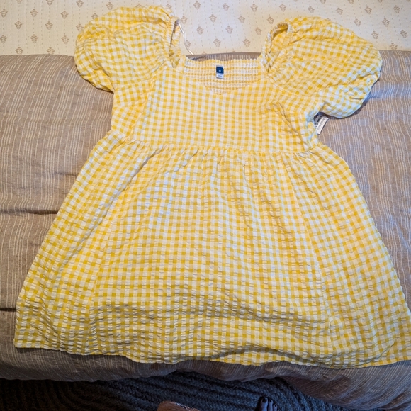 Old navy gingham yellow puff sleeve dress 2x nwt - Picture 2 of 12